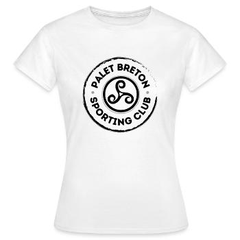 Palet Breton Sporting Club Jeu du palet - T-shirt Femme - blanc - Devant - AI Model Female 172 dark (172cm)