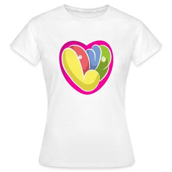 Love Heart - Women's T-Shirt - white - Front - AI Model Female 172 dark (172cm)