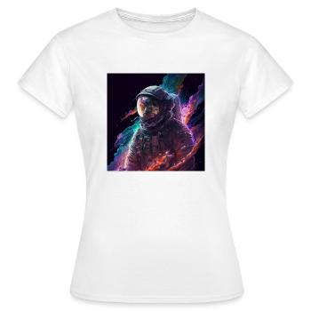 Astronaut in the Space Nebula - Women's T-Shirt - white - Front - AI Model Female 172 dark (172cm)