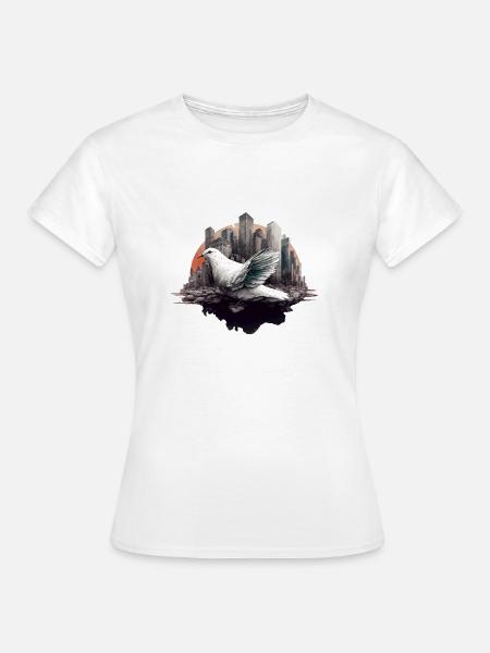 Friedenstaube - Frauen T-Shirt - Weiß
