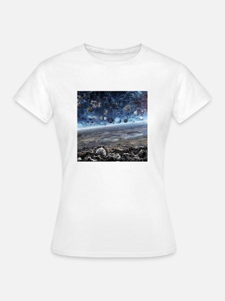 Zerstörte Erde - Frauen T-Shirt - Weiß