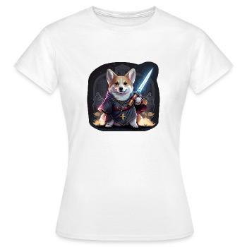 CorgiKreuz-Ritter - Frauen T-Shirt - Weiß - Vorne - AI Model Female 172 dark (172cm)