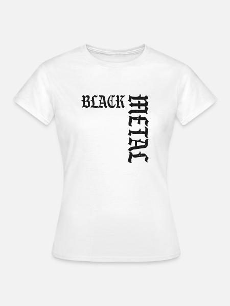 Black Metal Retro - Frauen T-Shirt - Weiß
