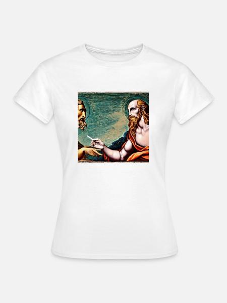 Apostel raucht eine Zigarette - Frauen T-Shirt - Weiß