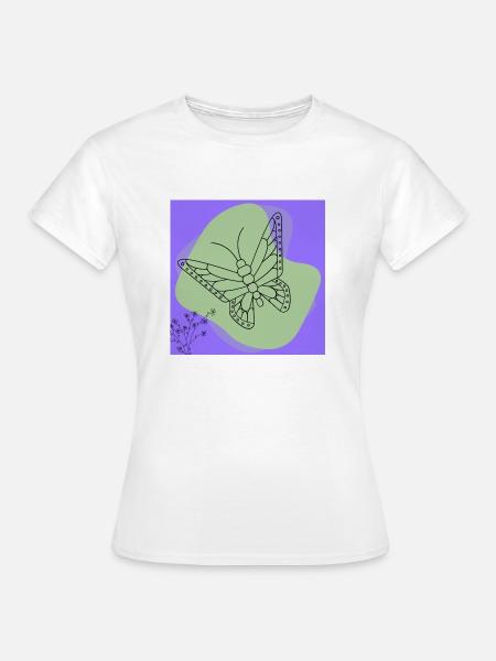 Minimalistischer Schmetterling. - Frauen T-Shirt - Weiß