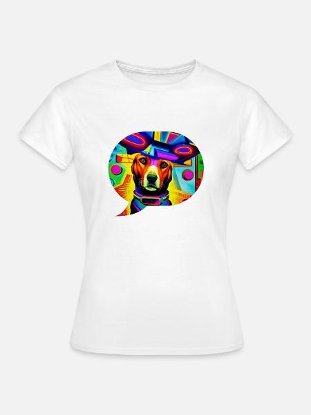 Superheldenhund #4 - Frauen T-Shirt - Weiß