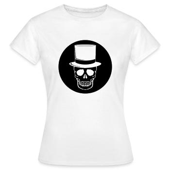 Cylindre de crâne - T-shirt Femme - blanc - Devant - AI Model Female 172 dark (172cm)
