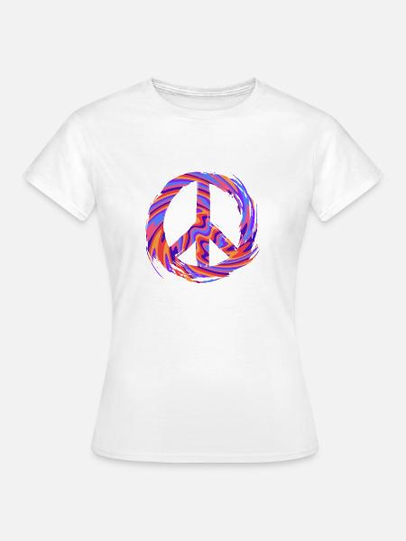 Peace Sign - Frauen T-Shirt - Weiß