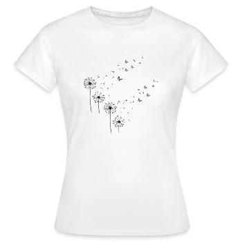 Fleurs de papillon - T-shirt Femme - blanc - Devant - AI Model Female 172 dark (172cm)