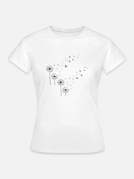 Schmetterlingsblumen - Frauen T-Shirt - Weiß