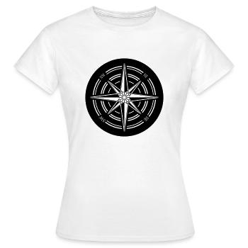 compass - Women's T-Shirt - white - Front - AI Model Female 172 dark (172cm)