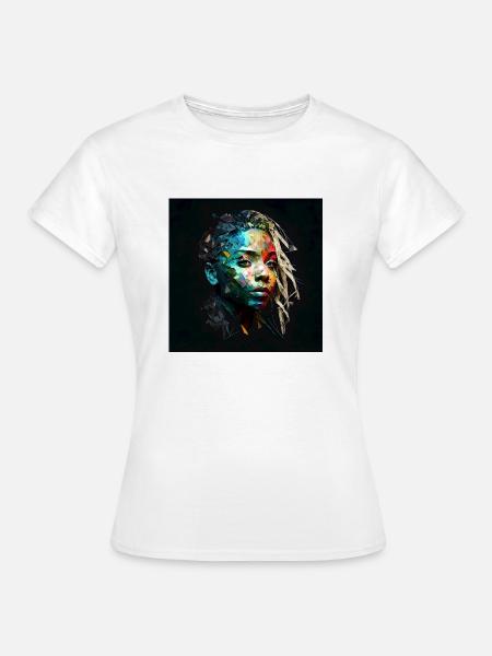 Face Frau Dreadlocks n°17 - Frauen T-Shirt - Weiß
