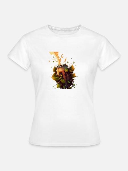 Hopfen Explosion Bierdose Craft Bier - Frauen T-Shirt - Weiß