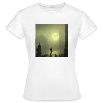 Vollmond in der Stadt - Frauen T-Shirt - Weiß - Vorne - AI Model Female 172 dark (172cm)