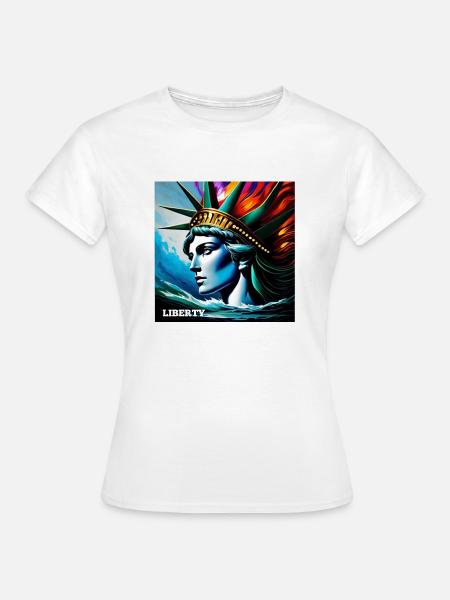 Lady Liberty - Frauen T-Shirt - Weiß