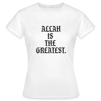 Allah is the Greatest - Women's T-Shirt - white - Front - AI Model Female 172 dark (172cm)