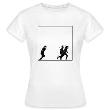 Szene Odysseus Priamo und Menelaos - Frauen T-Shirt - Weiß - Vorne - AI Model Female 172 dark (172cm)