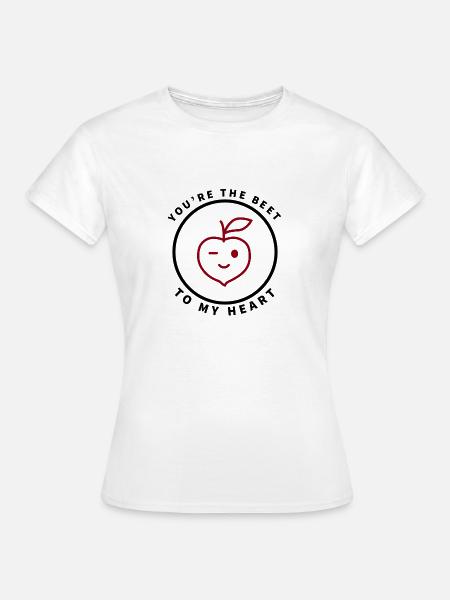 Tu es la betterave à mon cœur Betterave - T-shirt Femme - blanc