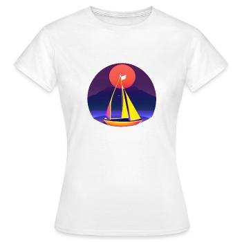 Sailing Sailing Ship Sailing Sailing Sailing Boat - Women's T-Shirt - white - Front - AI Model Female 172 dark (172cm)