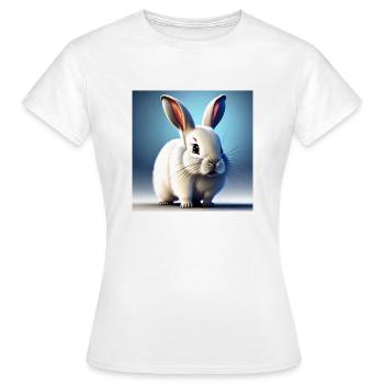 Lapin blanc - T-shirt Femme - blanc - Devant - AI Model Female 172 dark (172cm)