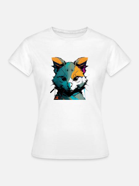 Neonpunk Baby Hund - Frauen T-Shirt - Weiß