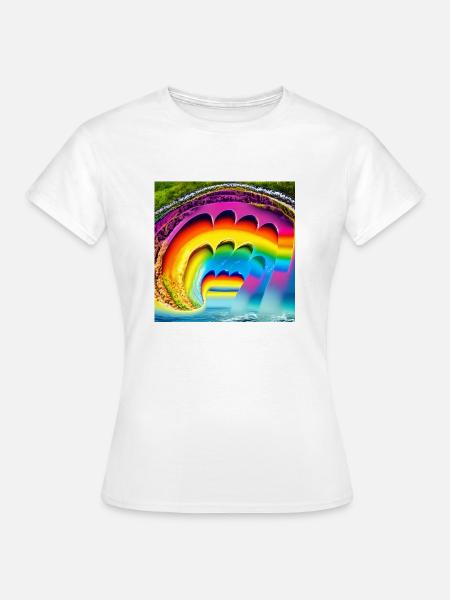 Regenbogen im Sommer - Frauen T-Shirt - Weiß