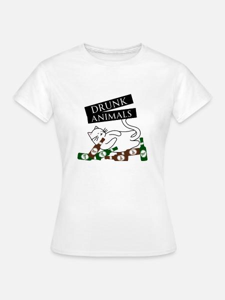 Drunk Animals - Frauen T-Shirt - Weiß