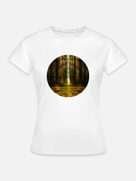 Dunkler Wald - Frauen T-Shirt - Weiß