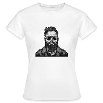 Motard vintage - T-shirt Femme - blanc - Devant - AI Model Female 172 dark (172cm)