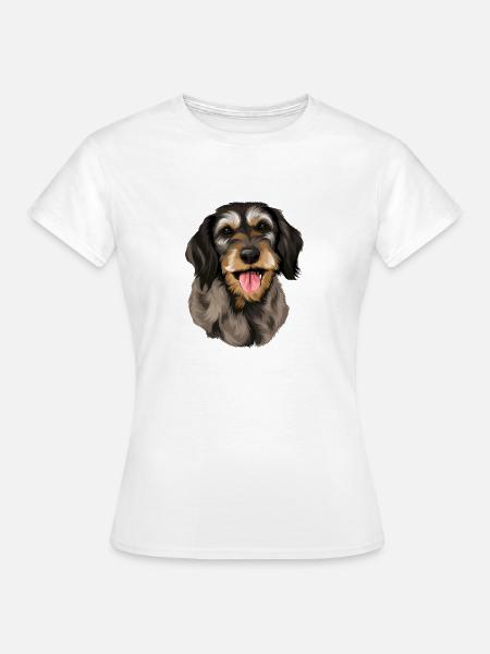 Grobhaardackel - Frauen T-Shirt - Weiß