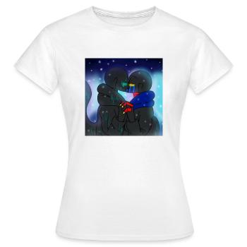 ruru kiss picture - Frauen T-Shirt - Weiß - Vorne - AI Model Female 172 dark (172cm)