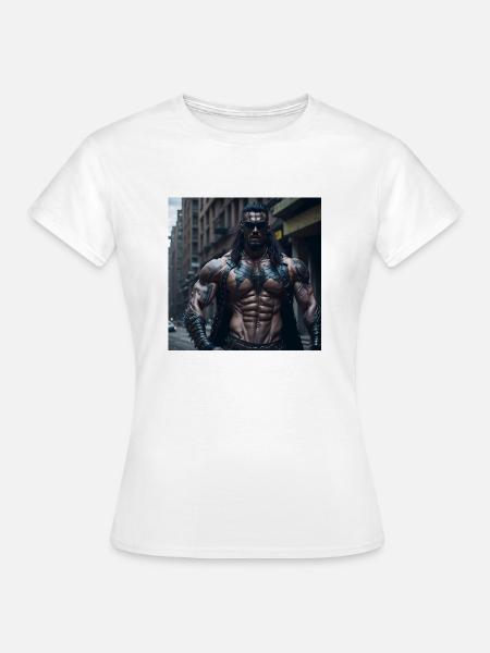 Future Cyberpunkt Warrior - Frauen T-Shirt - Weiß