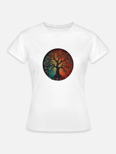Lebensbaum - Frauen T-Shirt - Weiß