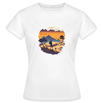 Wandern in den Bergen - Frauen T-Shirt - Weiß - Vorne - AI Model Female 172 dark (172cm)