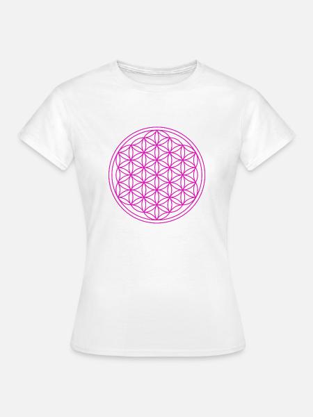 chakra blume des lebens yoga rosa spirit symbol - Frauen T-Shirt - Weiß