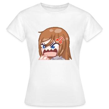Pillowg1rl Emote Rage - Frauen T-Shirt - Weiß - Vorne - AI Model Female 172 dark (172cm)