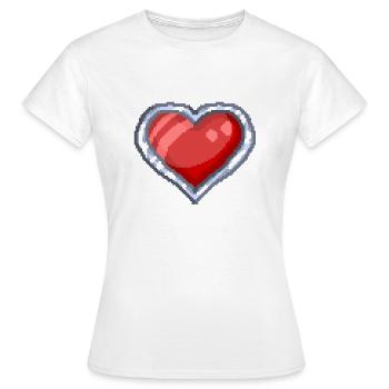 Pillowg1rl Emote Herz - Frauen T-Shirt - Weiß - Vorne - AI Model Female 172 dark (172cm)