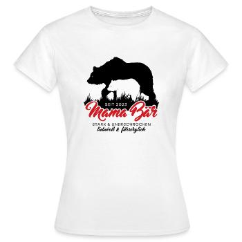 Mama Bär seit 2023 Muttertag Geschenk Weihnachten - Frauen T-Shirt - Weiß - Vorne - AI Model Female 172 dark (172cm)