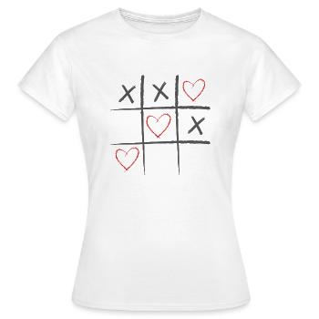 Tic-Tac-Toe - Frauen T-Shirt - Weiß - Vorne - AI Model Female 172 dark (172cm)