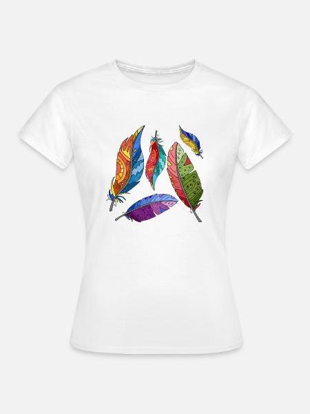 Feder - Frauen T-Shirt - Weiß