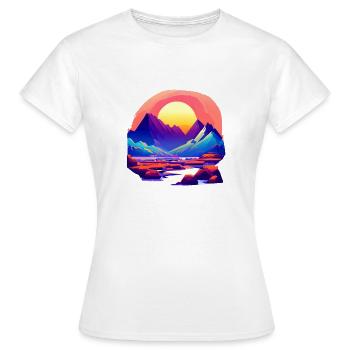 Randonnée en montagne Randonneurs en montagne Randonnées en montagne - T-shirt Femme - blanc - Devant - AI Model Female 172 dark (172cm)