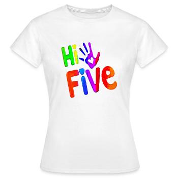 High Five Style Cool Hand Joke disant Hit Trend - T-shirt Femme - blanc - Devant - AI Model Female 172 dark (172cm)