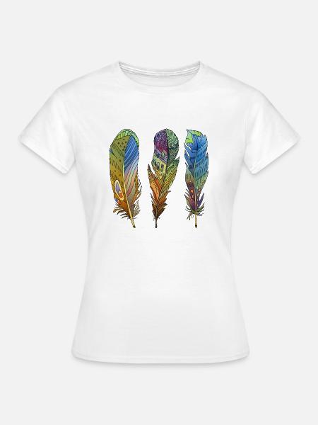 Feder - Frauen T-Shirt - Weiß