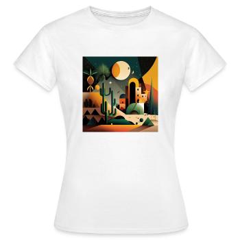 L’héritage du Bauhaus - T-shirt Femme - blanc - Devant - AI Model Female 172 dark (172cm)