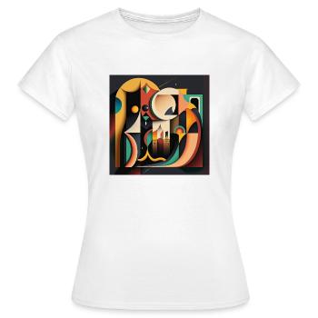 L’héritage du Bauhaus - T-shirt Femme - blanc - Devant - AI Model Female 172 dark (172cm)
