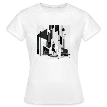 L’héritage du Bauhaus - T-shirt Femme - blanc - Devant - AI Model Female 172 dark (172cm)