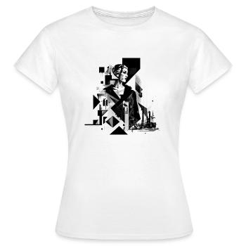 L’héritage du Bauhaus - T-shirt Femme - blanc - Devant - AI Model Female 172 dark (172cm)