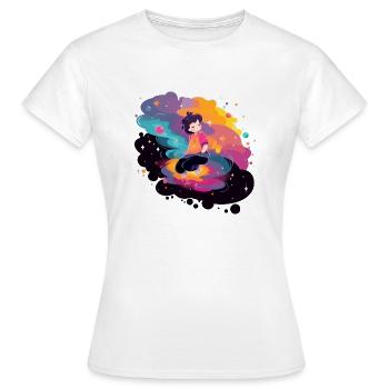 Anais dans l'espace - T-shirt Femme - blanc - Devant - AI Model Female 172 dark (172cm)