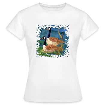 Oiseaux - T-shirt Femme - blanc - Devant - AI Model Female 172 dark (172cm)