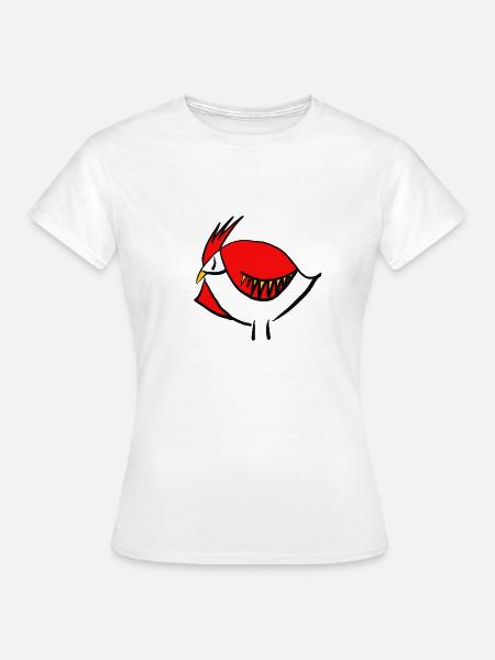 der rote Gockel - Frauen T-Shirt - Weiß